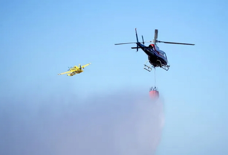 Santa Fe probó su nueva flota aérea contra incendios.