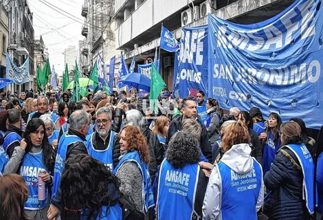 Protesta docente en Santa Fe.